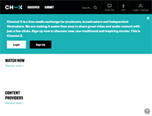 Tablet Screenshot of channelx.org